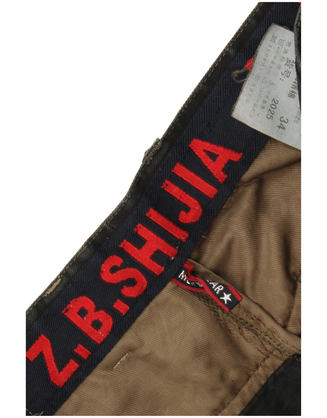 Vintage Herren Straight Chino Hose W34 L31 Schwarz