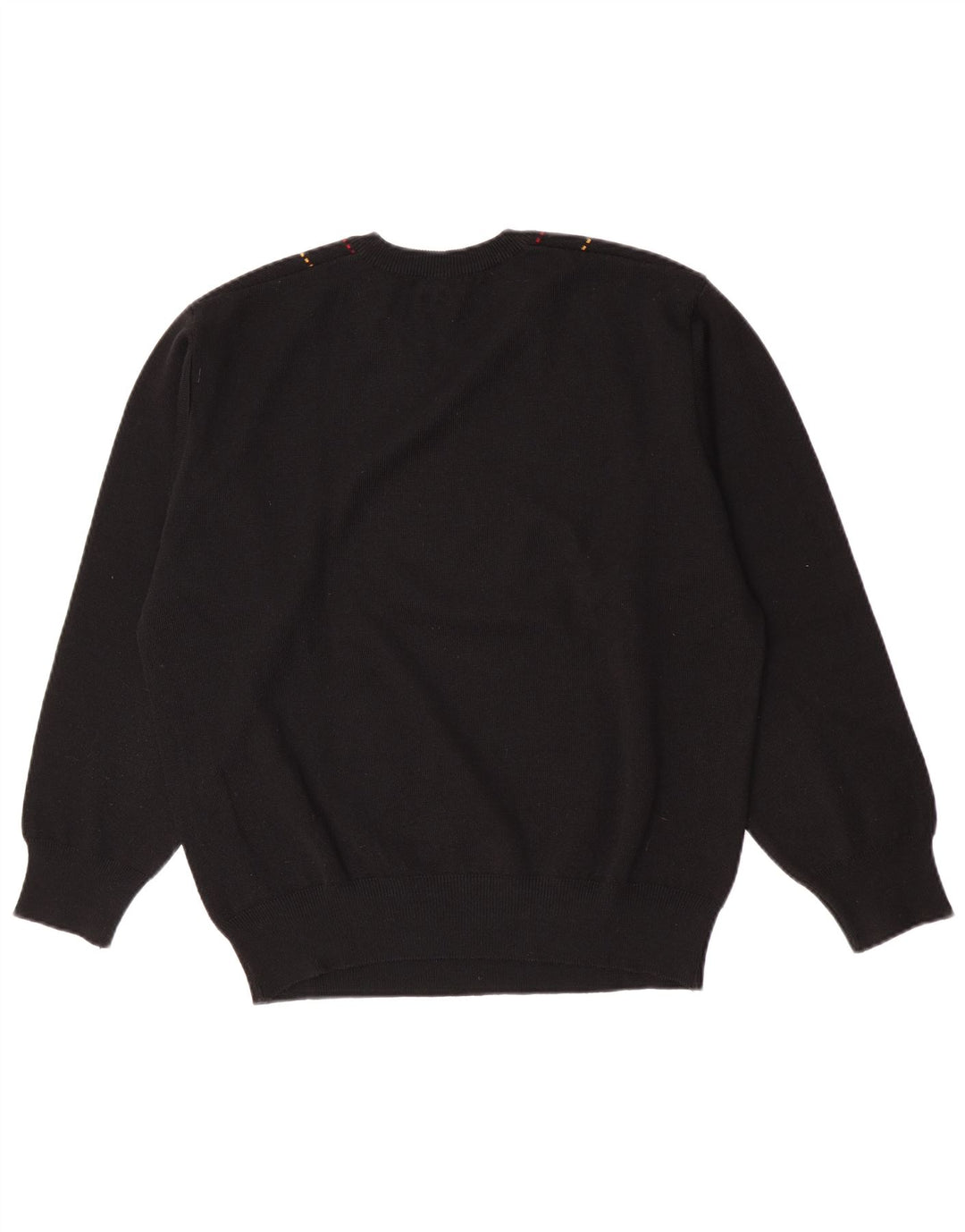 Gabicci Herren-Pullover mit V-Ausschnitt, XL, schwarz gestreift, Wolle