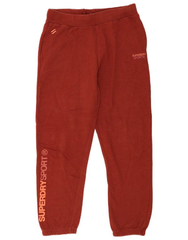 Superdry Damen-Trainingshose mit Grafik, Jogginghose, UK 12, mittelrot, Baumwolle