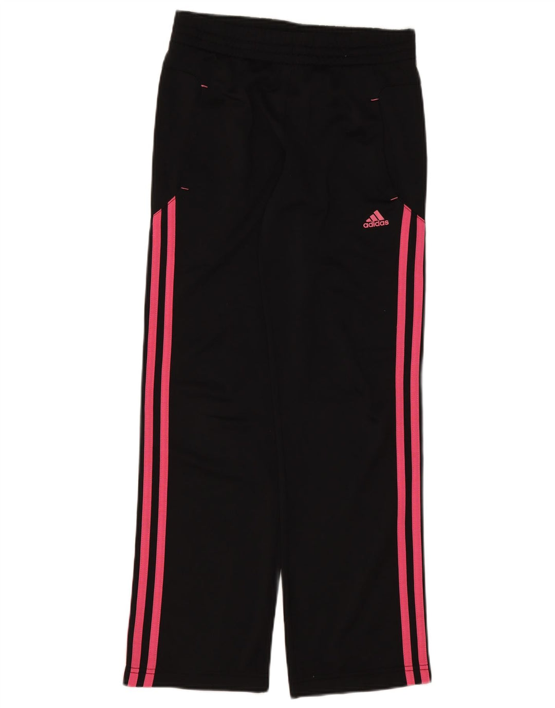 Adidas Mädchen-Trainingshose, 11–12 Jahre, schwarzes Polyester