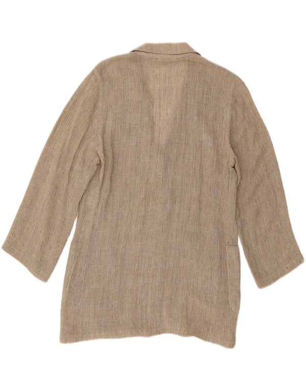 Max Mara Damen Longline-Blazerjacke UK 12 Mittelbeiger Hahnentrittmuster