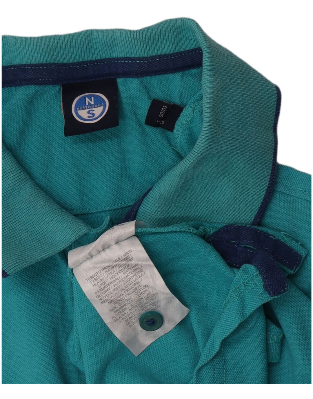 North Sails Herren-Poloshirt, große blaue Baumwolle