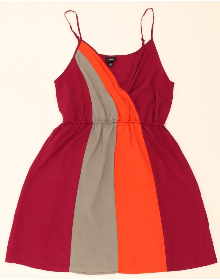 MOSSIMO Womens Sundress UK 12 Medium Red Colourblock Polyester Vintage Mossimo and Second-Hand Mossimo from Messina Hembry 