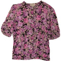 SUPERIOR Womens Short Sleeve Shirt Blouse IT 42 Medium Lilac Floral