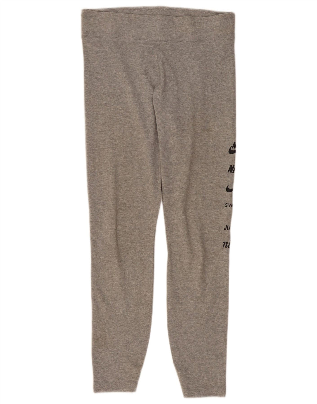 NIKE Damen Graphic Leggings UK 14 Large Graue Baumwolle