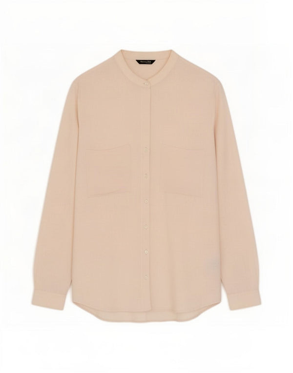 Massimo Dutti Damen Overshirt-Hemd EU 38 Small Beige