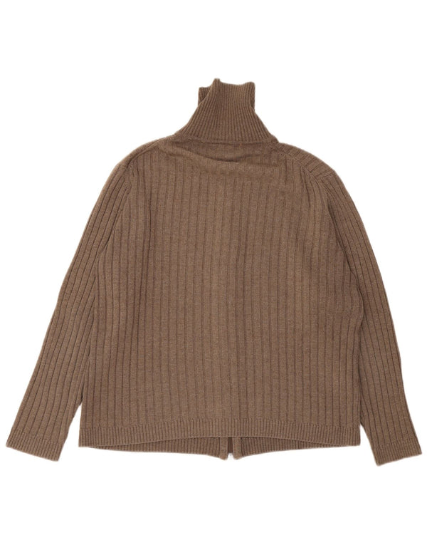 Lacoste Herren Strickjacke Pullover Größe 6 XL Braune Wolle