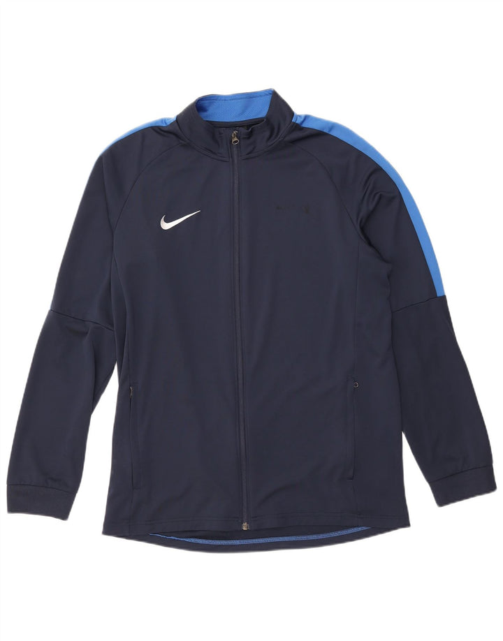 Nike Herren Dri Fit Trainingsanzug-Top-Jacke, groß, Marineblau, Farbblock
