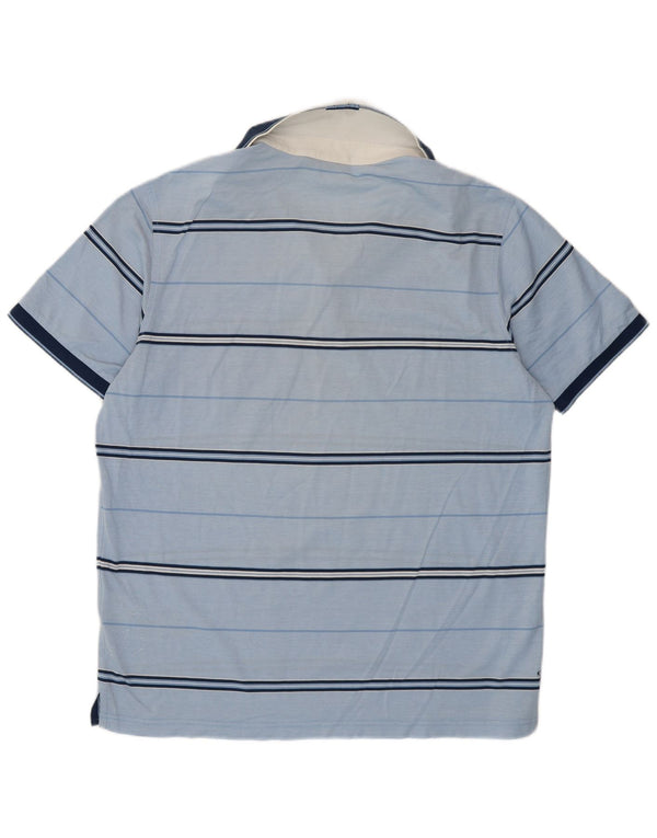 Navigare Herren-Poloshirt, groß, blau gestreift, Baumwolle