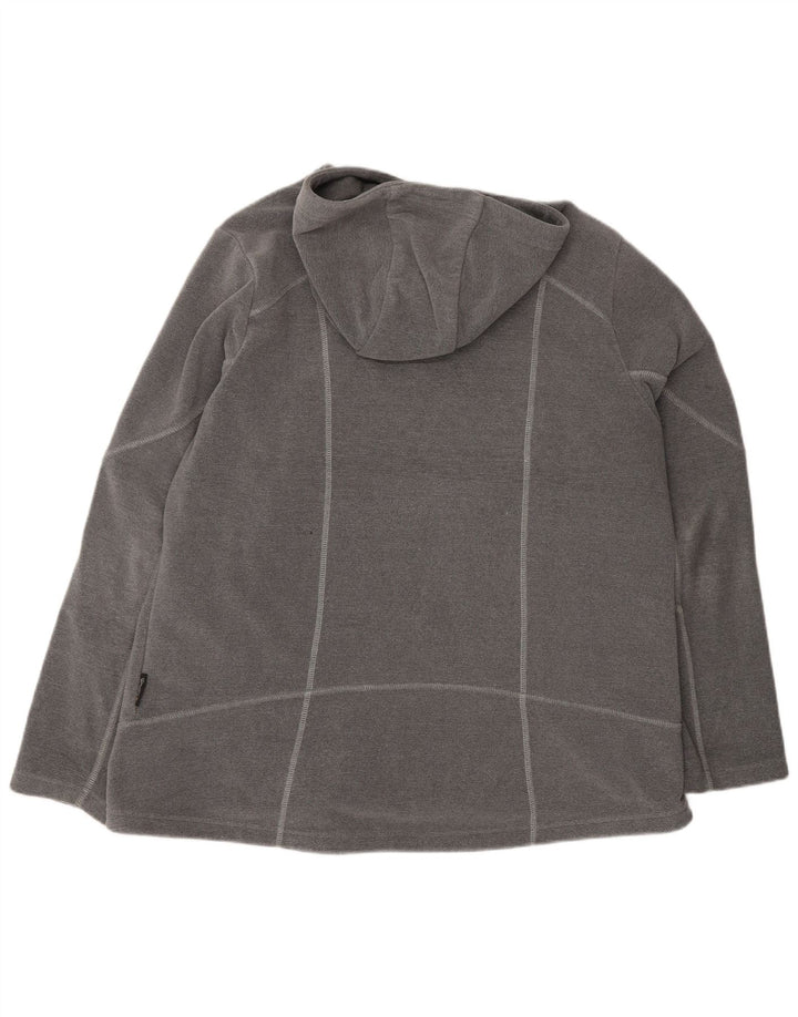 JACK WOLFSKIN Womens Zip Hoodie Sweater UK 20 2XL Grey Polyester