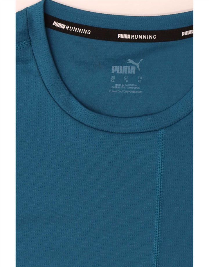 Puma Herren Top Langarm XL Blau Colourblock