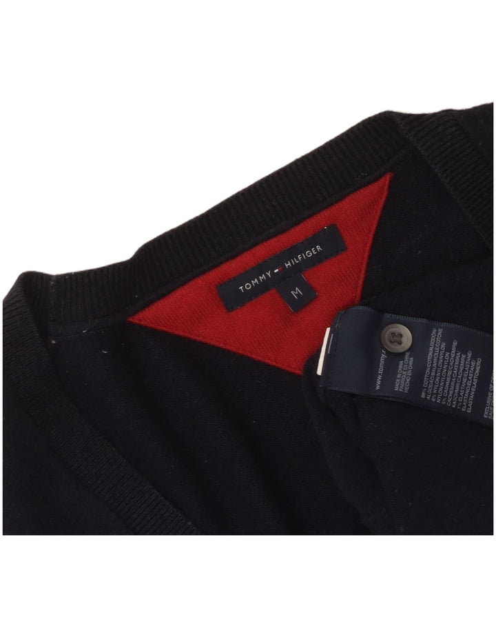 TOMMY HILFIGER Damen-Cardigan-Pullover UK 12 Mittelmarineblaue Baumwolle