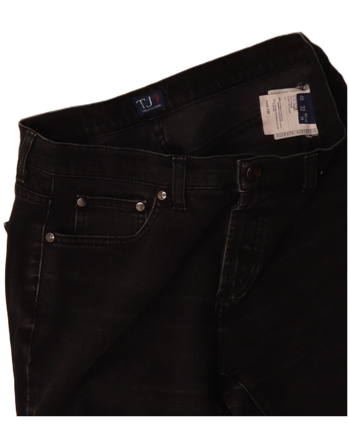 TRUSSARDI Damen Straight Jeans W30 L27 Schwarze Baumwolle