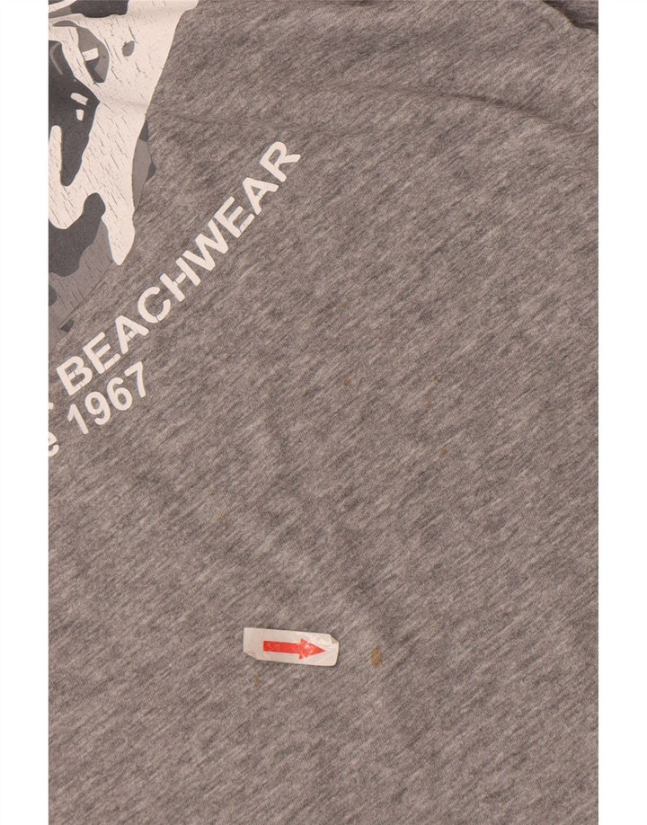 Kappa Herren Grafik T-Shirt Top Large Grau