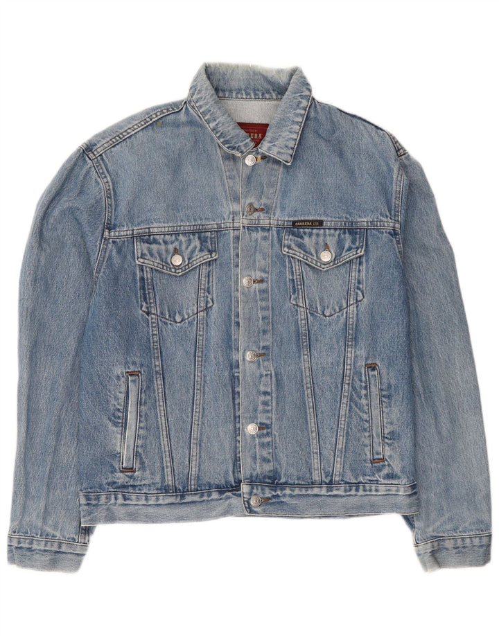 Carrera Herren Jeansjacke UK 40 Große blaue Baumwolle