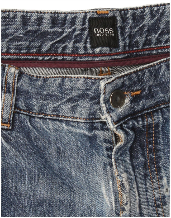 Hugo Boss Herren Straight Jeans W36 L31 Blau