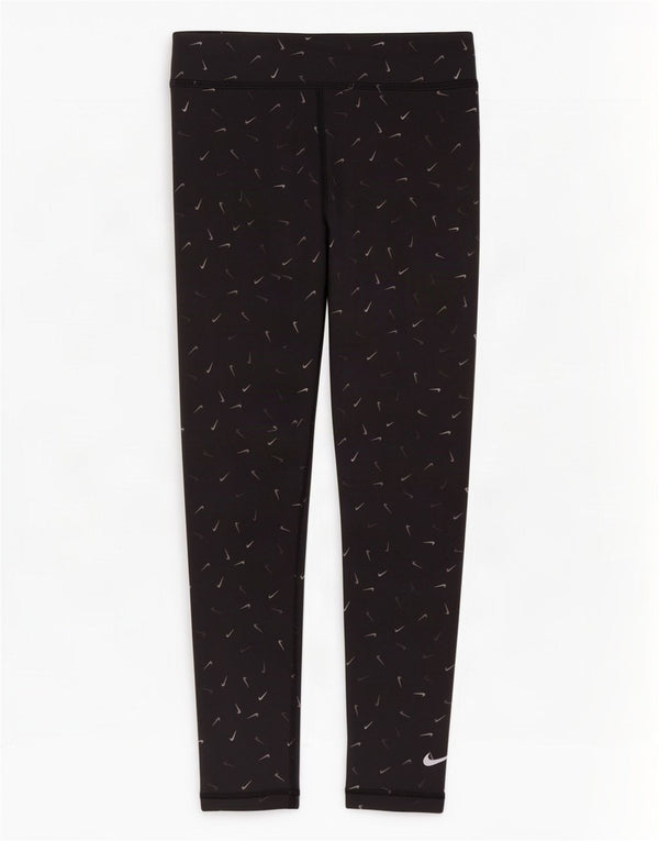 Nike Dri Fit Grafik-Leggings für Mädchen, 10–11 Jahre, mittlere schwarze Baumwolle