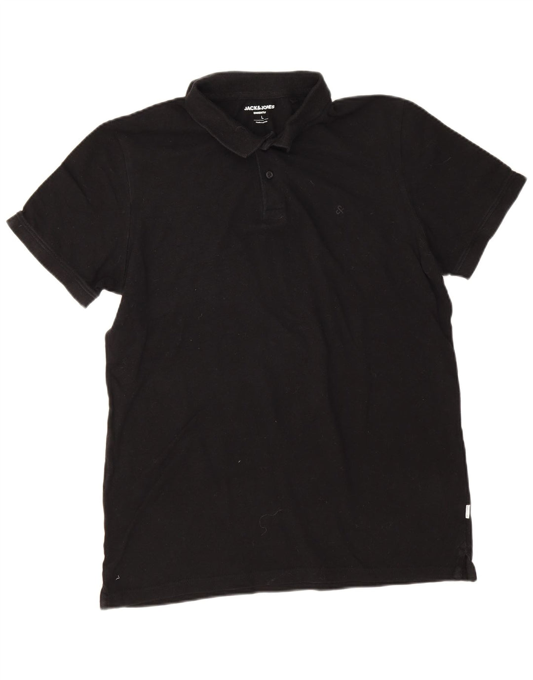 Jack & Jones Herren-Poloshirt, groß, schwarze Baumwolle