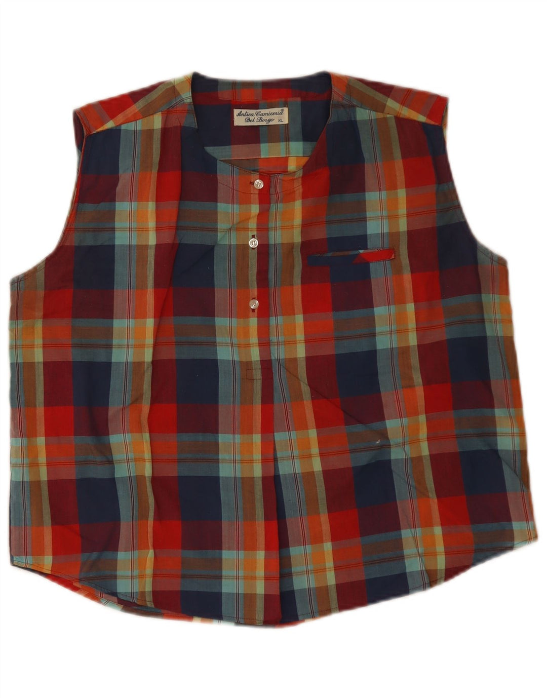 Antica Camiceria Damen Pullover-Hemd UK 18 XL Mehrfarbig kariert