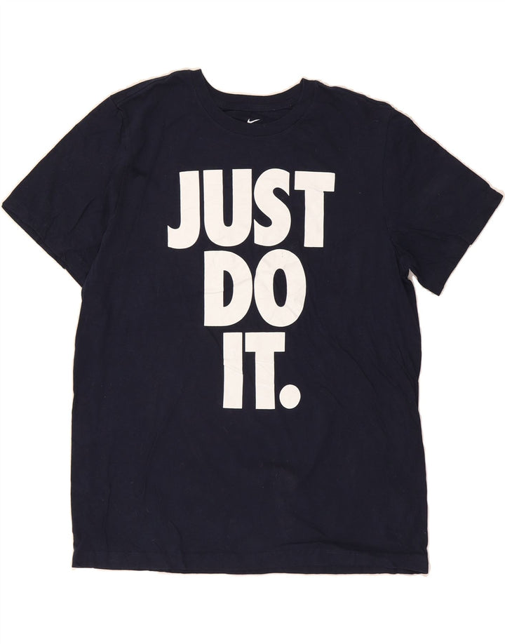 NIKE Mens Graphic T-Shirt Top Large Navy Blue Cotton Vintage Nike and Second-Hand Nike from Messina Hembry 