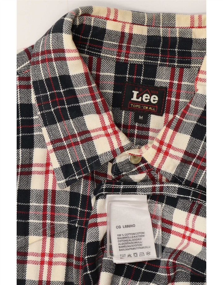 Lee Herren-Flanellhemd, mittelblau, kariert, Baumwolle
