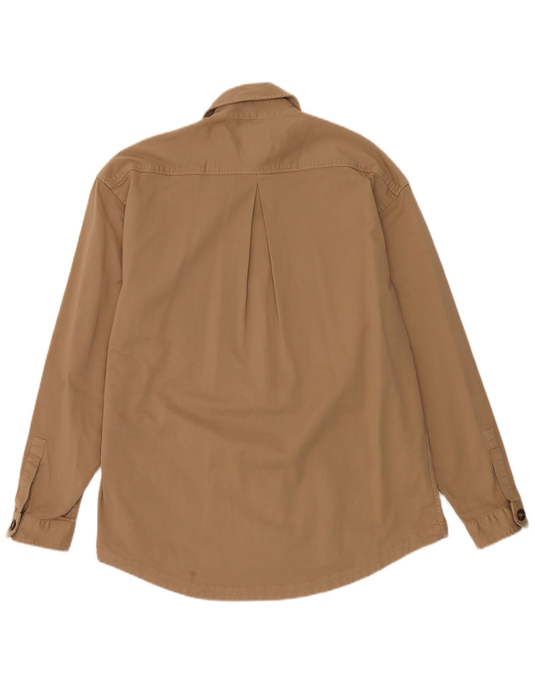 ZARA Herren Relaxed Fit Hemd Small Beige Baumwolle