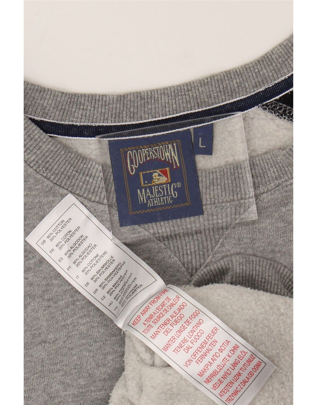 MAJESTIC Damen New York Yankees Sweatshirt Pullover UK 16 Large Grau
