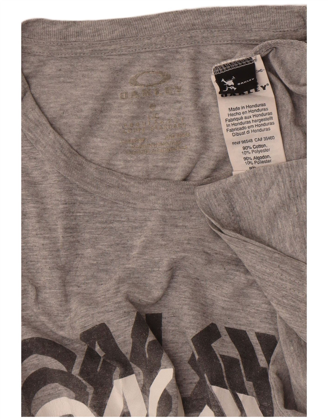 Oakley Herren-T-Shirt mit Grafik, groß, grau gesprenkelte Baumwolle