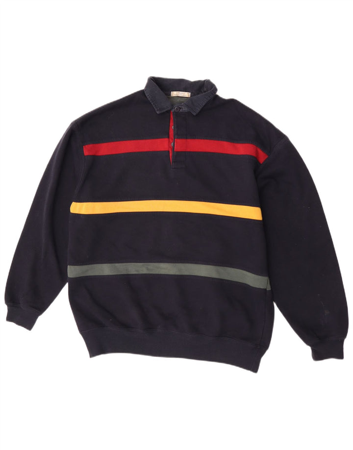 Marks & Spencer Herren St. Michael Sweatshirt Pullover Medium Marineblau gestreift