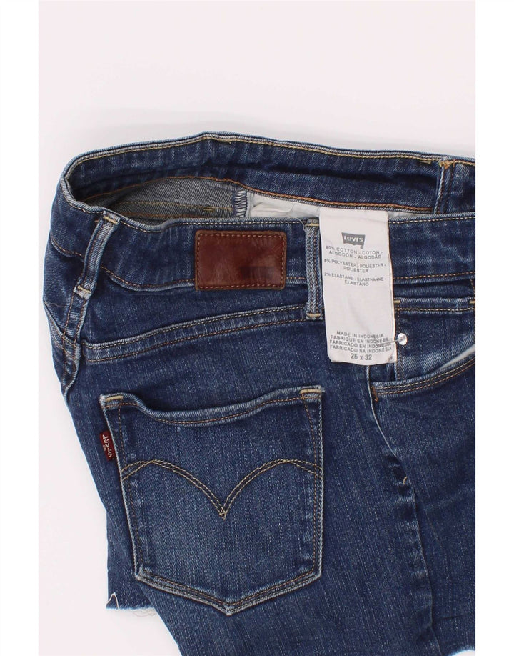 Levi's Damen Jeansshorts W25 XS Blaue Baumwolle