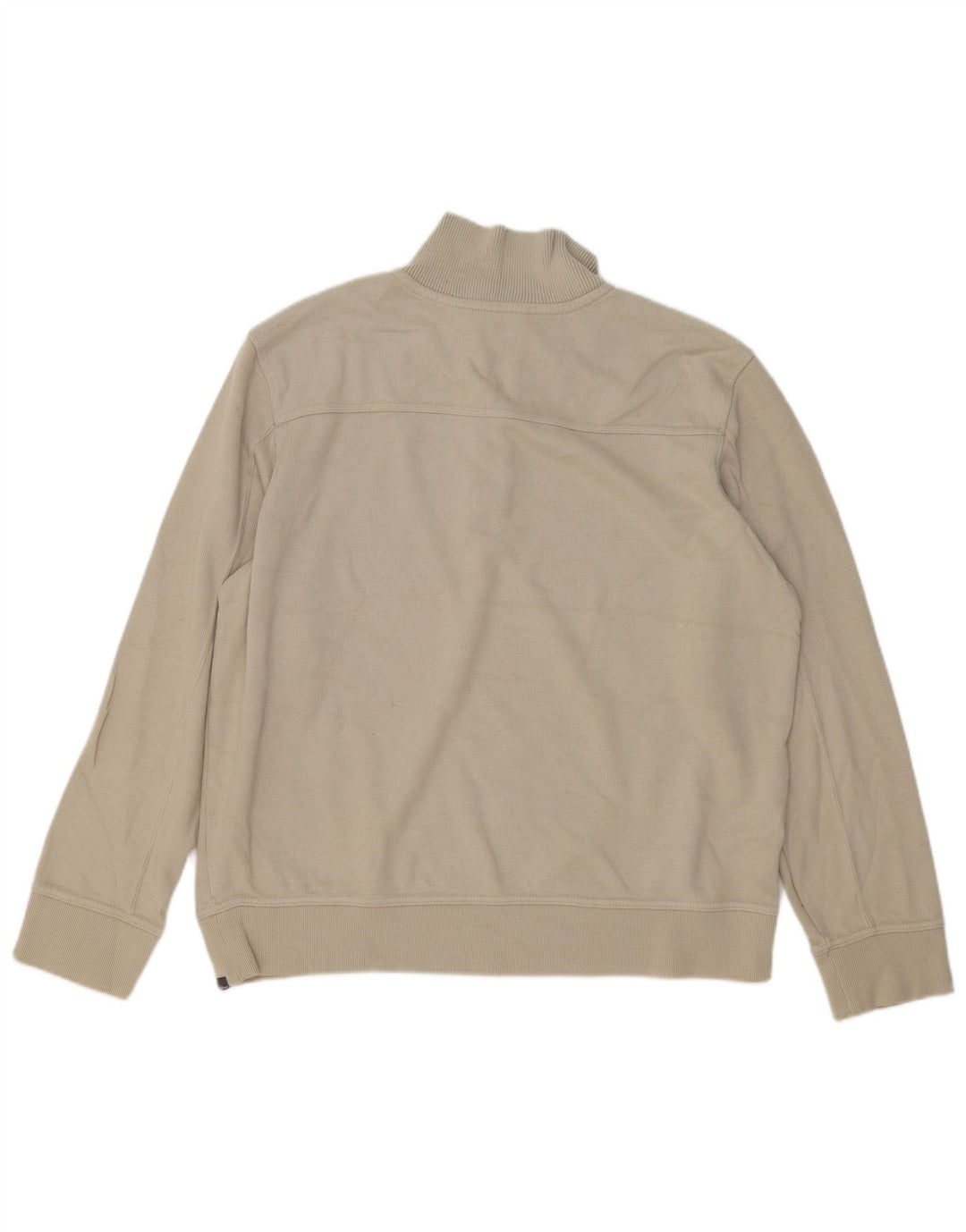 EDDIE BAUER Herren-Sweatshirt mit Reißverschluss, XL, beige Baumwolle