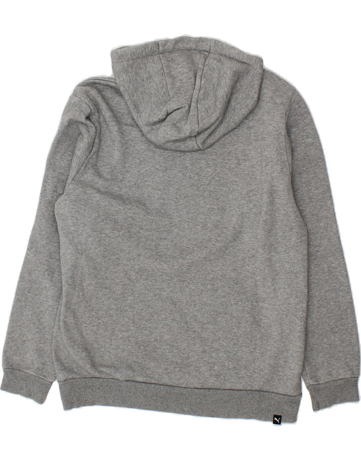 PUMA Mens Graphic Hoodie Jumper Small Grey Cotton Vintage Puma and Second-Hand Puma from Messina Hembry 