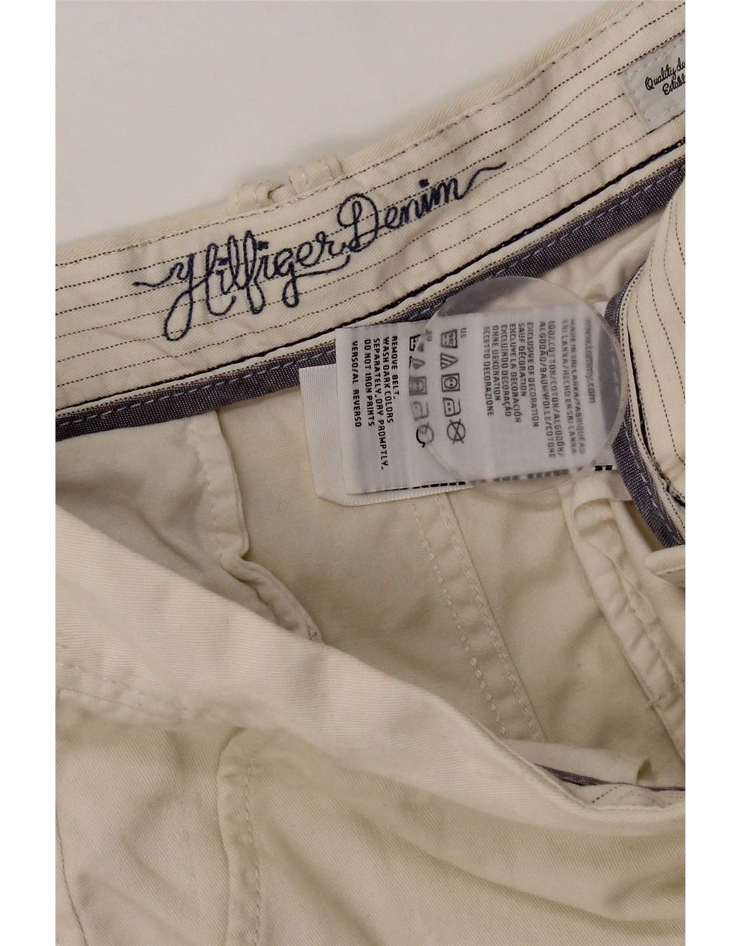 Tommy Hilfiger Damen Chinoshorts W28 Mittelbeige Baumwolle