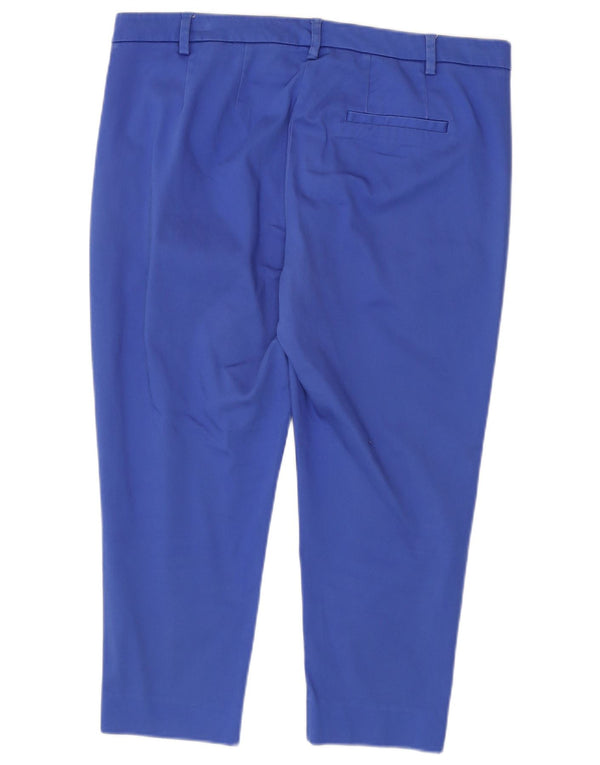 Marks & Spencer Damen Tapered Cropped-Hose UK 16 Large W36 L23 Blau