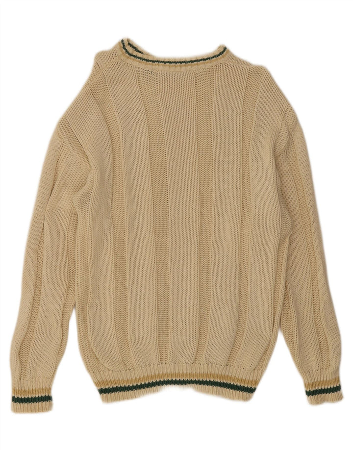 Henry Cottons Herren-Pullover mit U-Boot-Ausschnitt, Größe L, Gelb