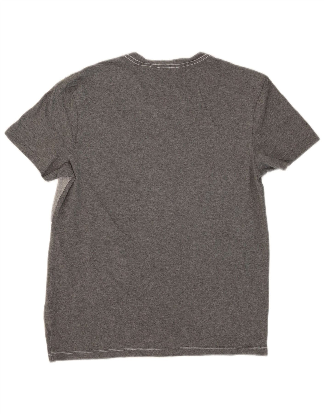 CALVIN KLEIN Herren T-Shirt Top Mittelgraue Colourblock-Baumwolle