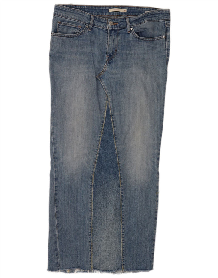 Levi's Damen 711 Midi-Jeansrock W30 mittelblaue Baumwolle
