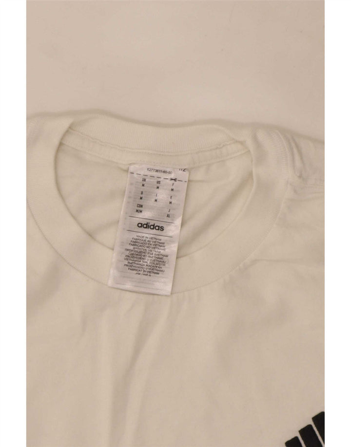 Adidas Herren T-Shirt Top Mittelweiße Baumwolle