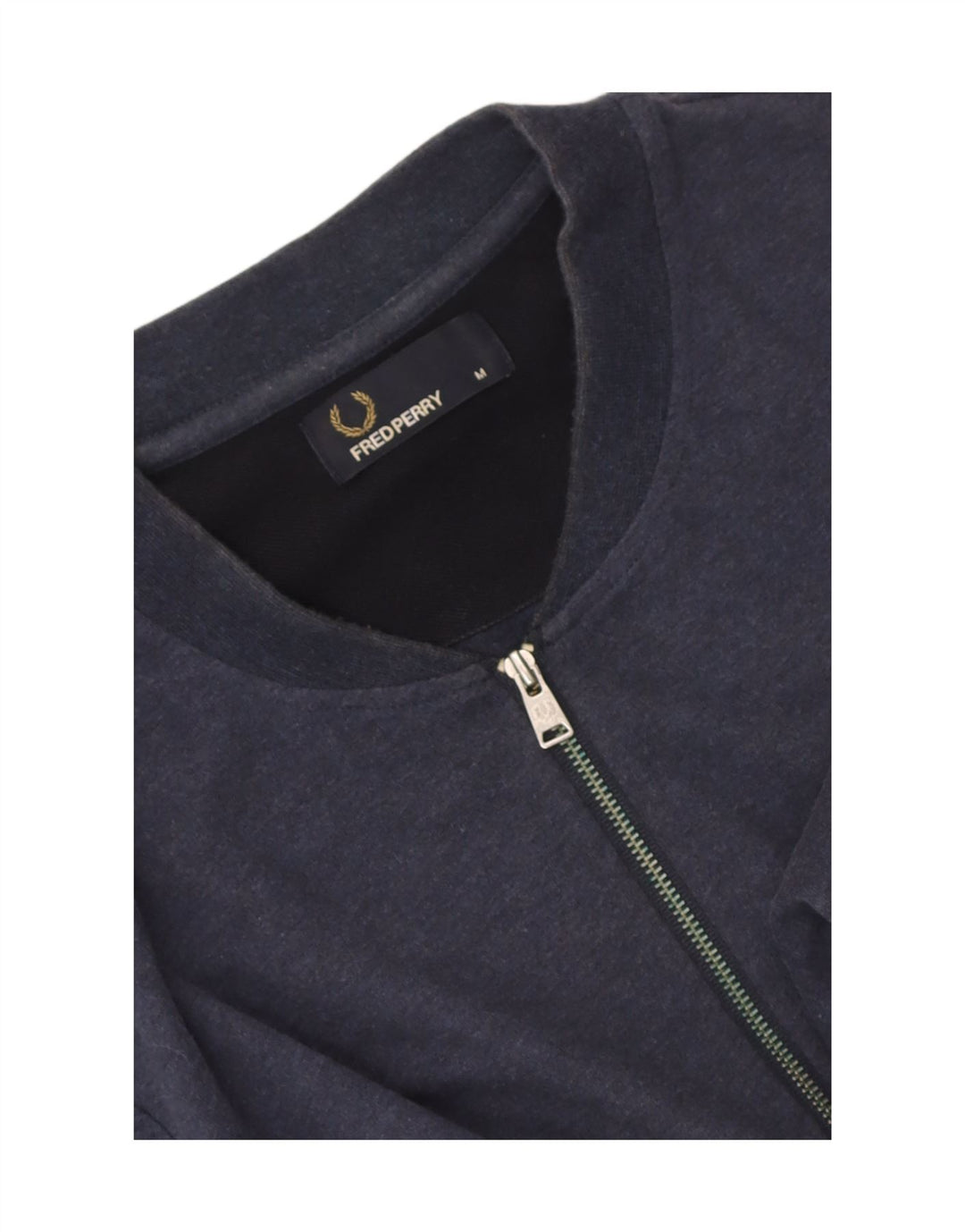 Fred Perry Herren-T-Shirt-Oberteil mit Reißverschluss am Hals, mittleres Marineblau gestreift