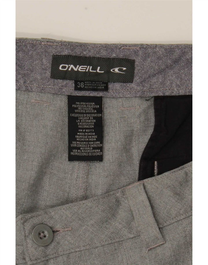 O'Neill Herren-Chinoshorts W36, großes grau kariertes Polyester