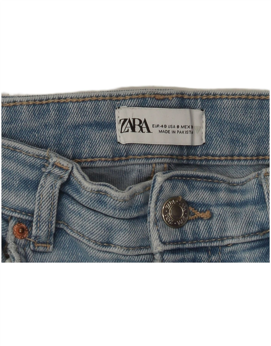 ZARA Damen Skinny Jeans EU 40 Medium W30 L29 Blau