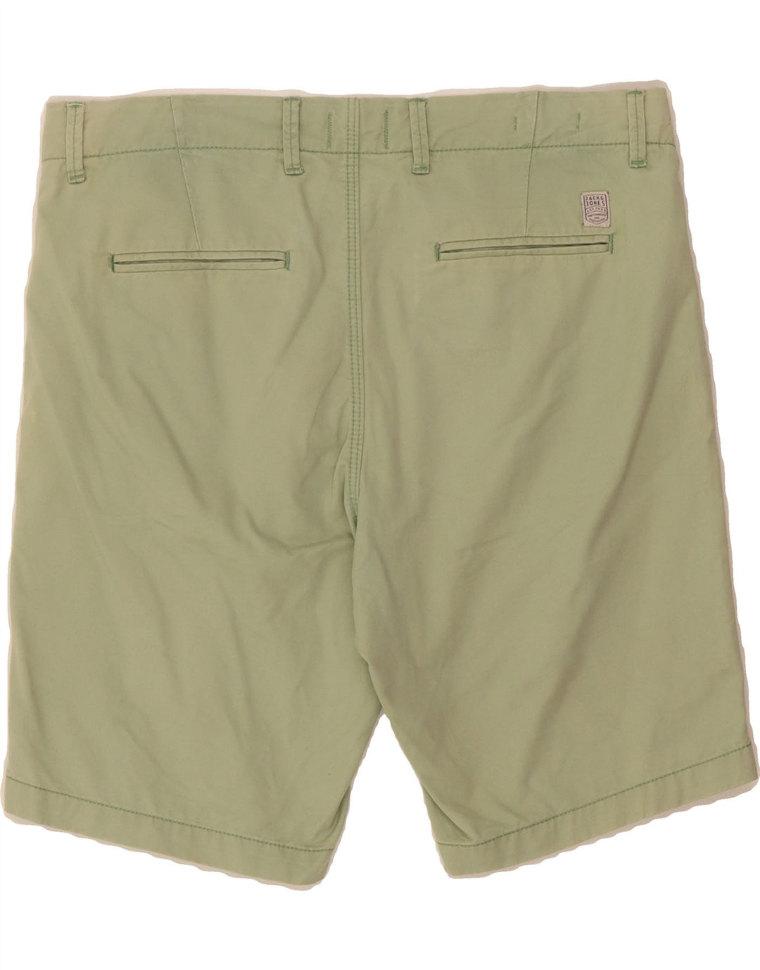 JACK & JONES Mens Chino Shorts Large W36 Green Cotton Vintage Jack & Jones and Second-Hand Jack & Jones from Messina Hembry 