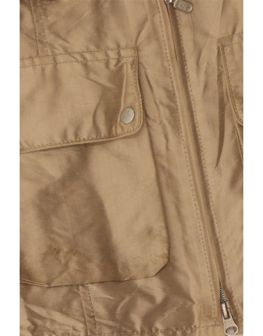 Belstaff Damen Utility-Jacke IT 42 Mittelbeige Seide