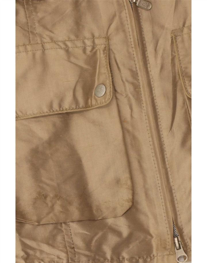 Belstaff Damen Utility-Jacke IT 42 Mittelbeige Seide
