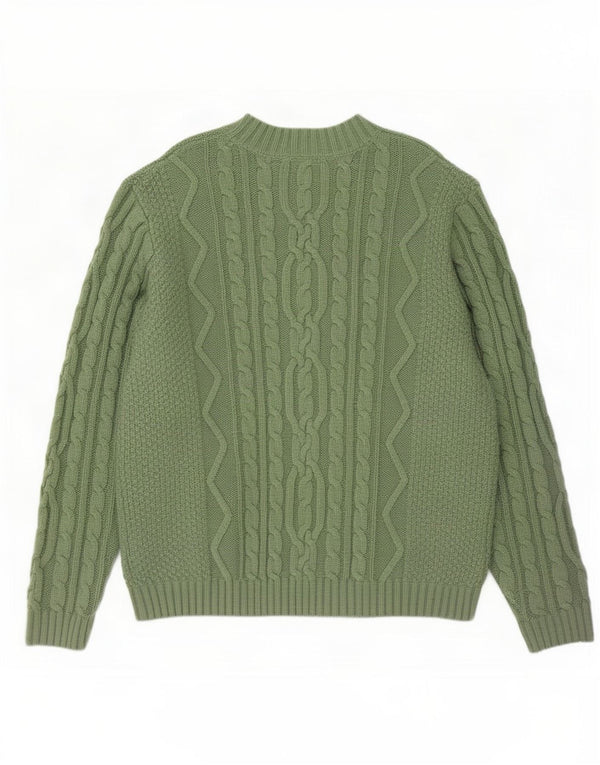 Asos Herren-Pullover mit Rundhalsausschnitt, XL, grünes Acryl