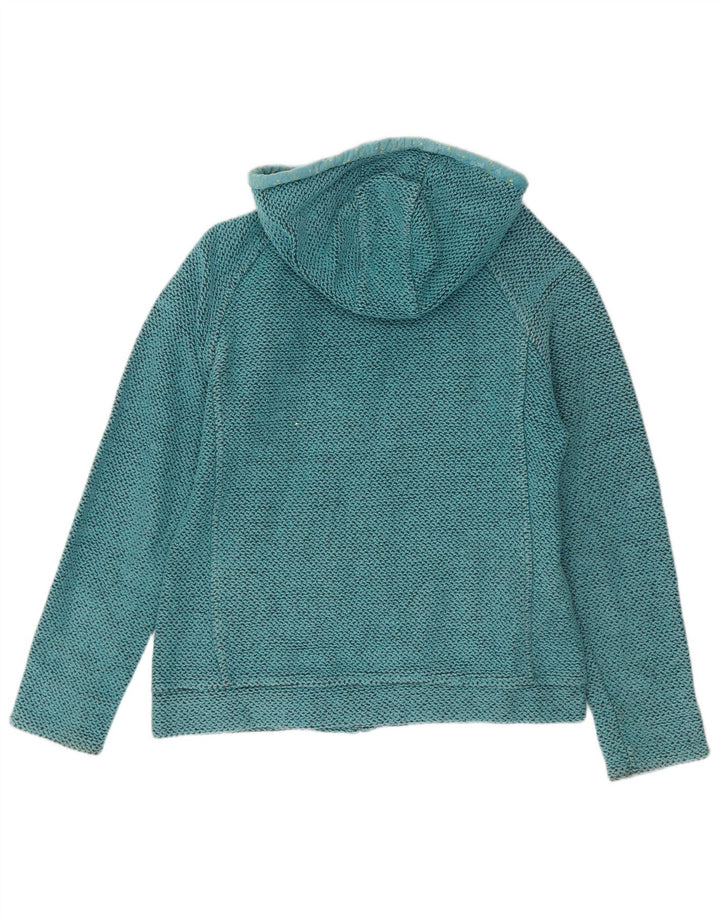Weird Fish Damen-Kapuzenpullover mit Reißverschluss, UK 12, mittelblaue Baumwolle