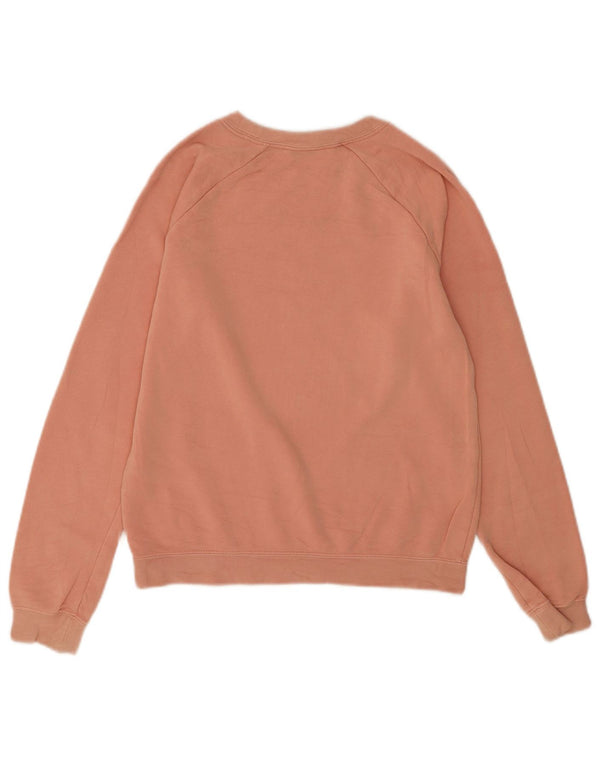 Nike Womens Graphic Oversized Sweatshirt Pullover UK 6 XS Rosa Baumwolle