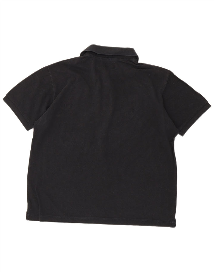 Rifle Herren-Poloshirt aus mittelschwarzer Baumwolle