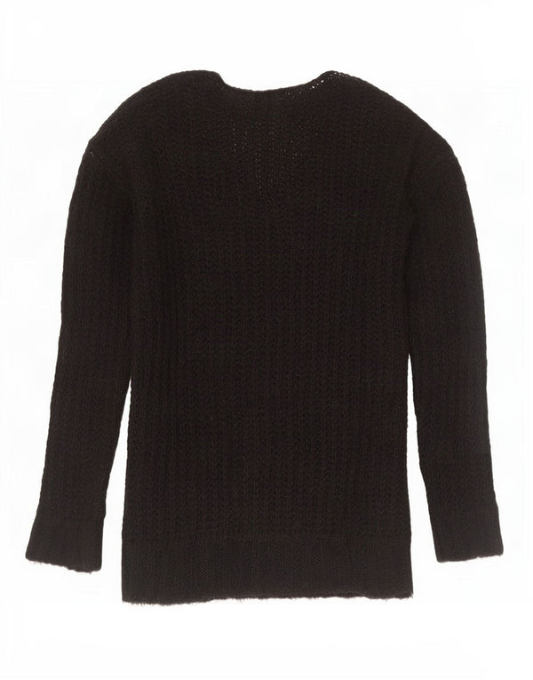 Zara Damen-Pullover mit V-Ausschnitt, Gr. 14, Mittelschwarz, Acryl