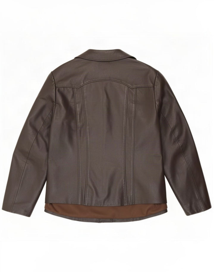 Vintage Damen Lederjacke IT 44 Mittelbraun